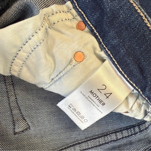 MOTHER The Rambler Zip Ankle Straight Leg Jean in High Tide size 24 - Picture 9 of 10